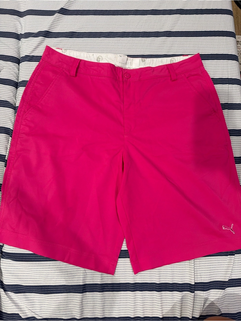 Puma Men’s Bright Pink Flat Front Golf Shorts